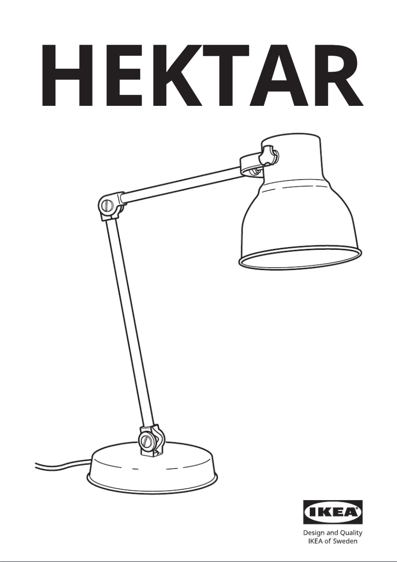 Page 1 de la notice Manuel utilisateur Ikea HEKTAR 903.493.74