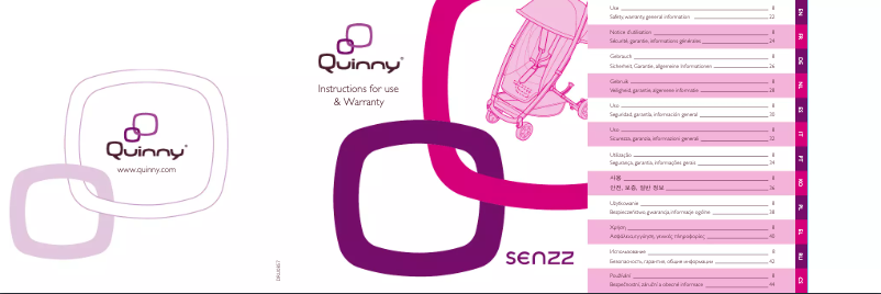 Página 1 del manual Manual de usuario Quinny Senzz