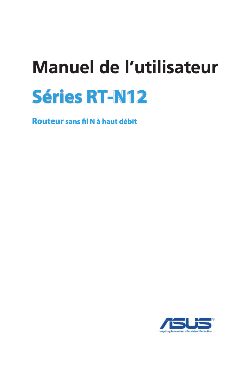 Page n°1 - Manuel utilisateur Asus RT-N12HP