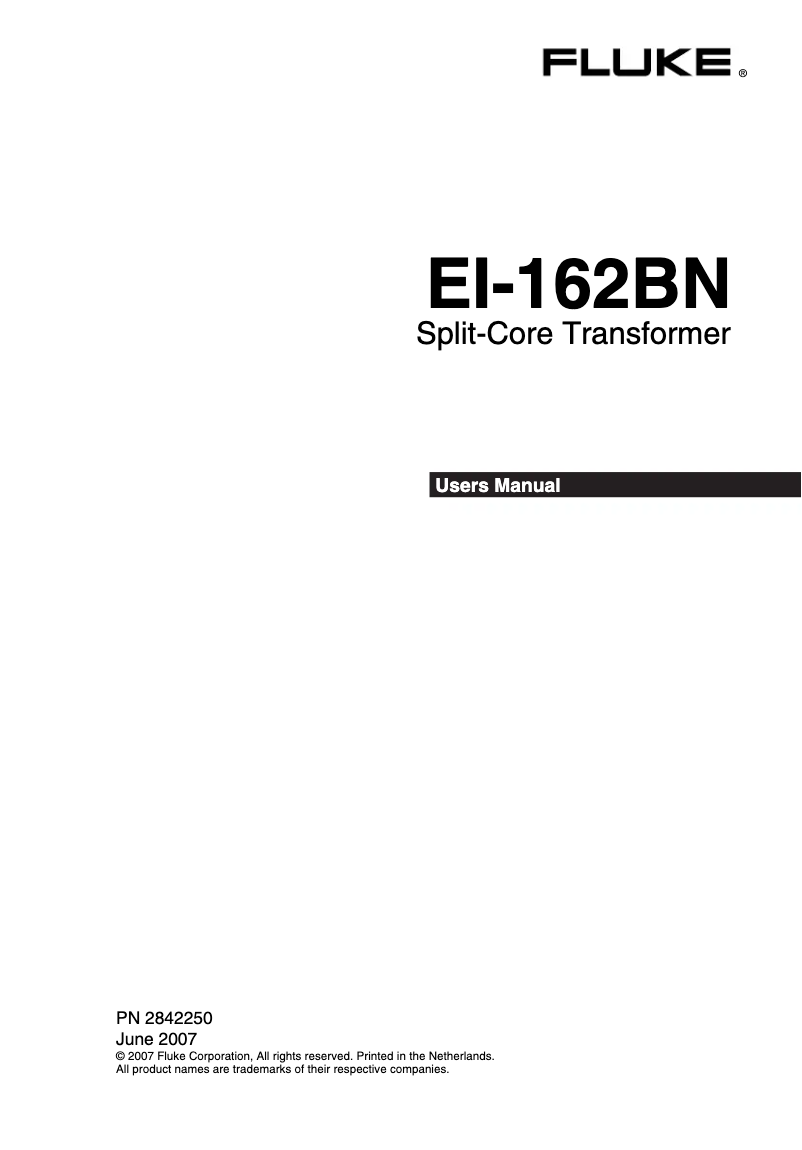 Image de la première page du manuel de l'appareil EI-162BN