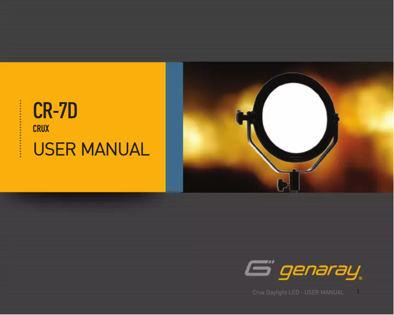 Image de la première page du manuel de l'appareil Crux 7