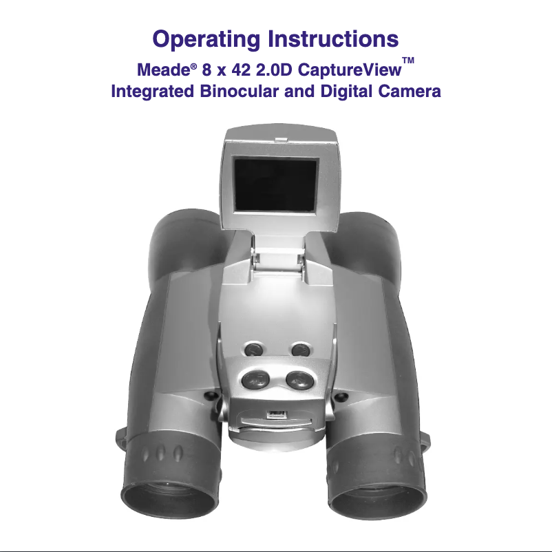 Page n°1 - Manuel utilisateur Meade CaptureView CVB 1005
