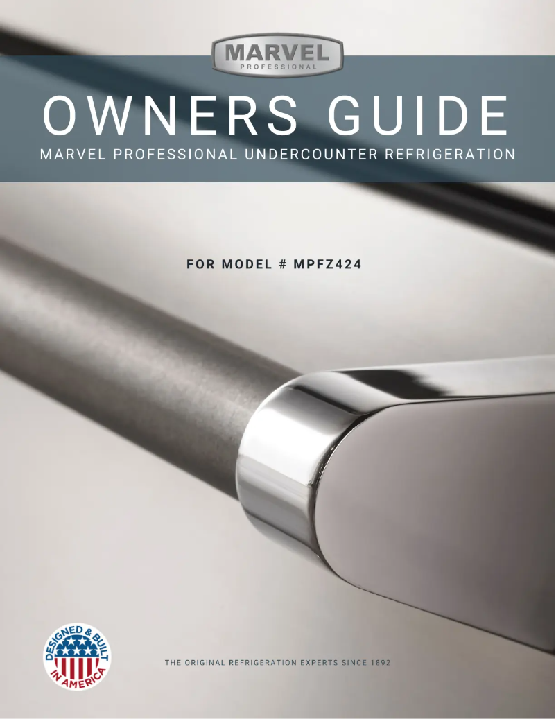 Page 1 de la notice Manuel utilisateur Marvel MPFZ424IS31A