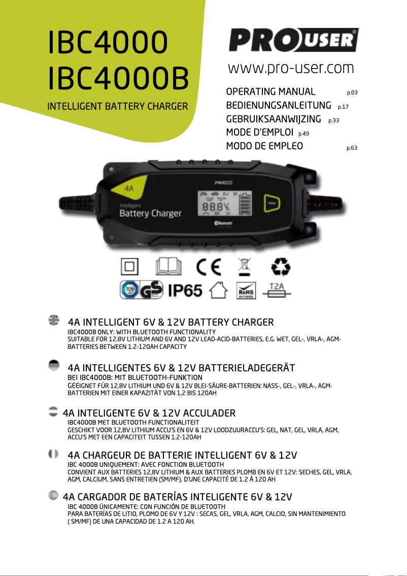 Image de la première page du manuel de l'appareil IBC4000
