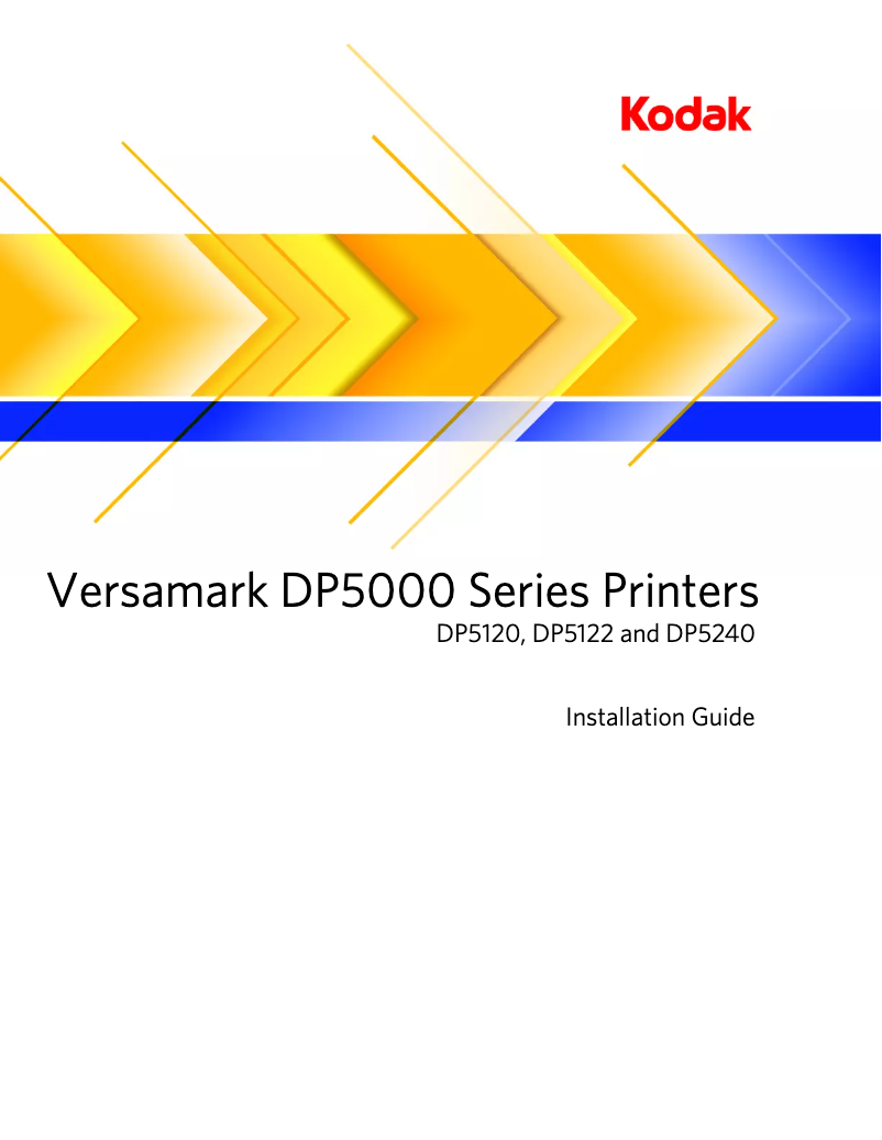 Image de la première page du manuel de l'appareil Versamark DP5240