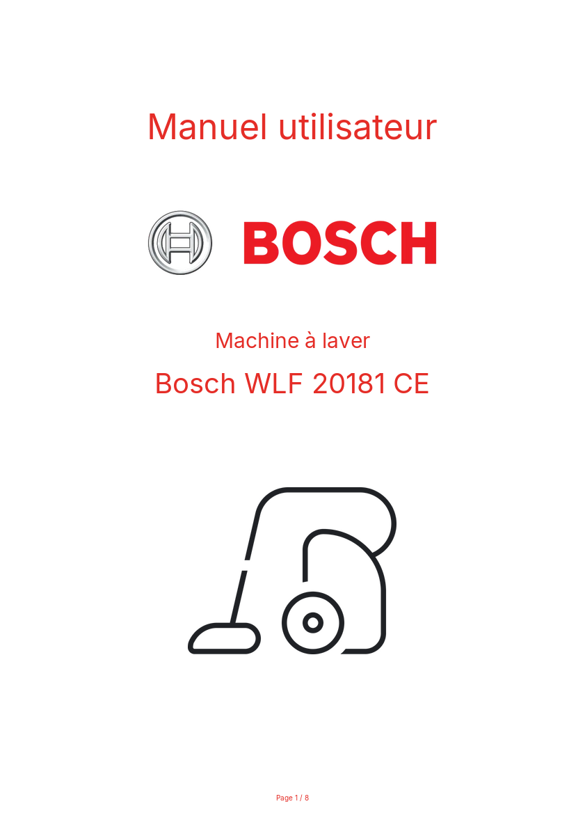 Image de la première page du manuel de l'appareil WLF 20181 CE