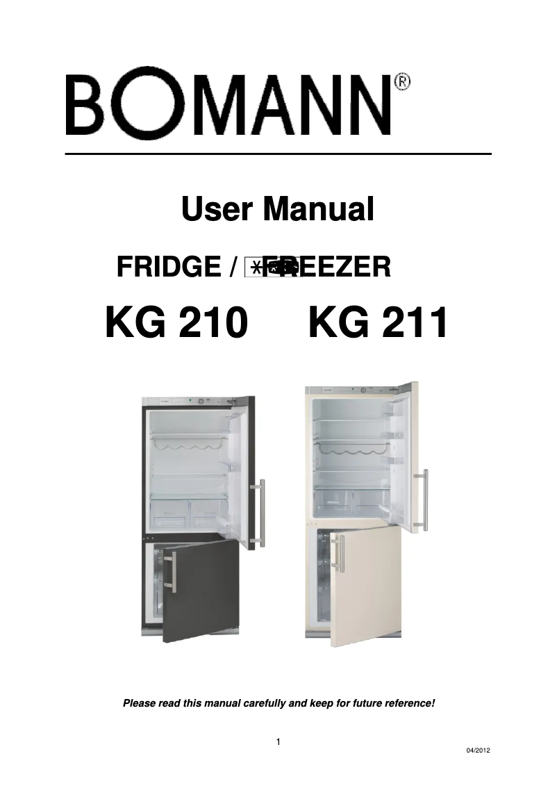 Image de la première page du manuel de l'appareil KG 211