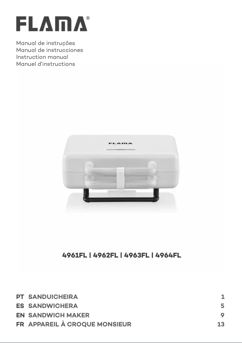 Page 1 de la notice Manuel utilisateur Flama 4961FL