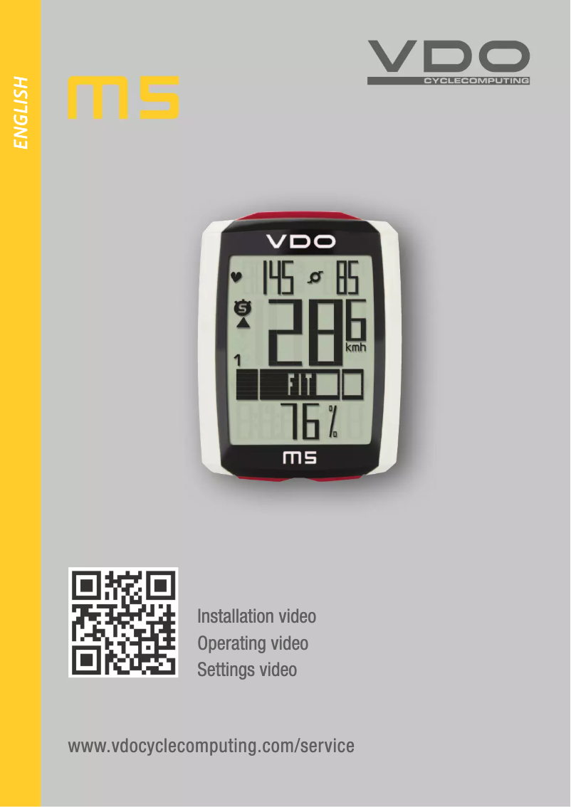 Page 1 de la notice Manuel utilisateur VDO M5 WR