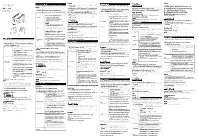 Page n°1 - Manuel utilisateur Nedis PIPS15012