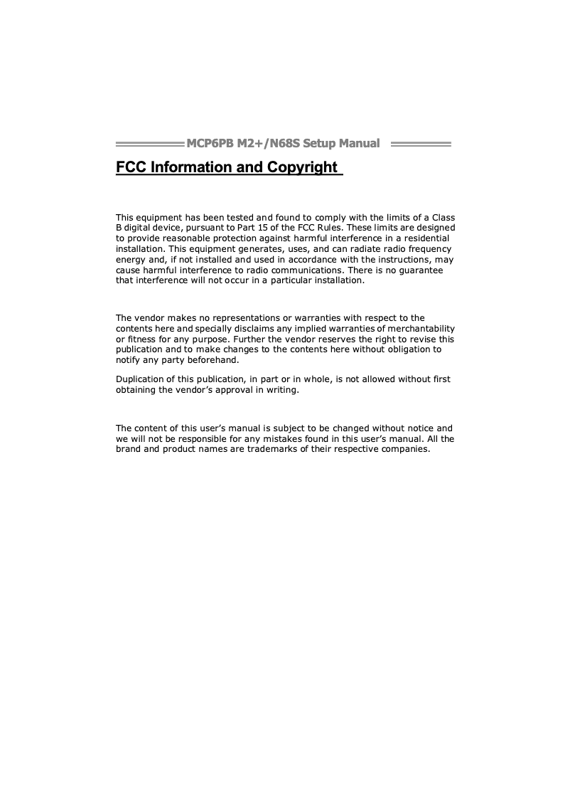 Página 1 del manual Manual de usuario Biostar N68S