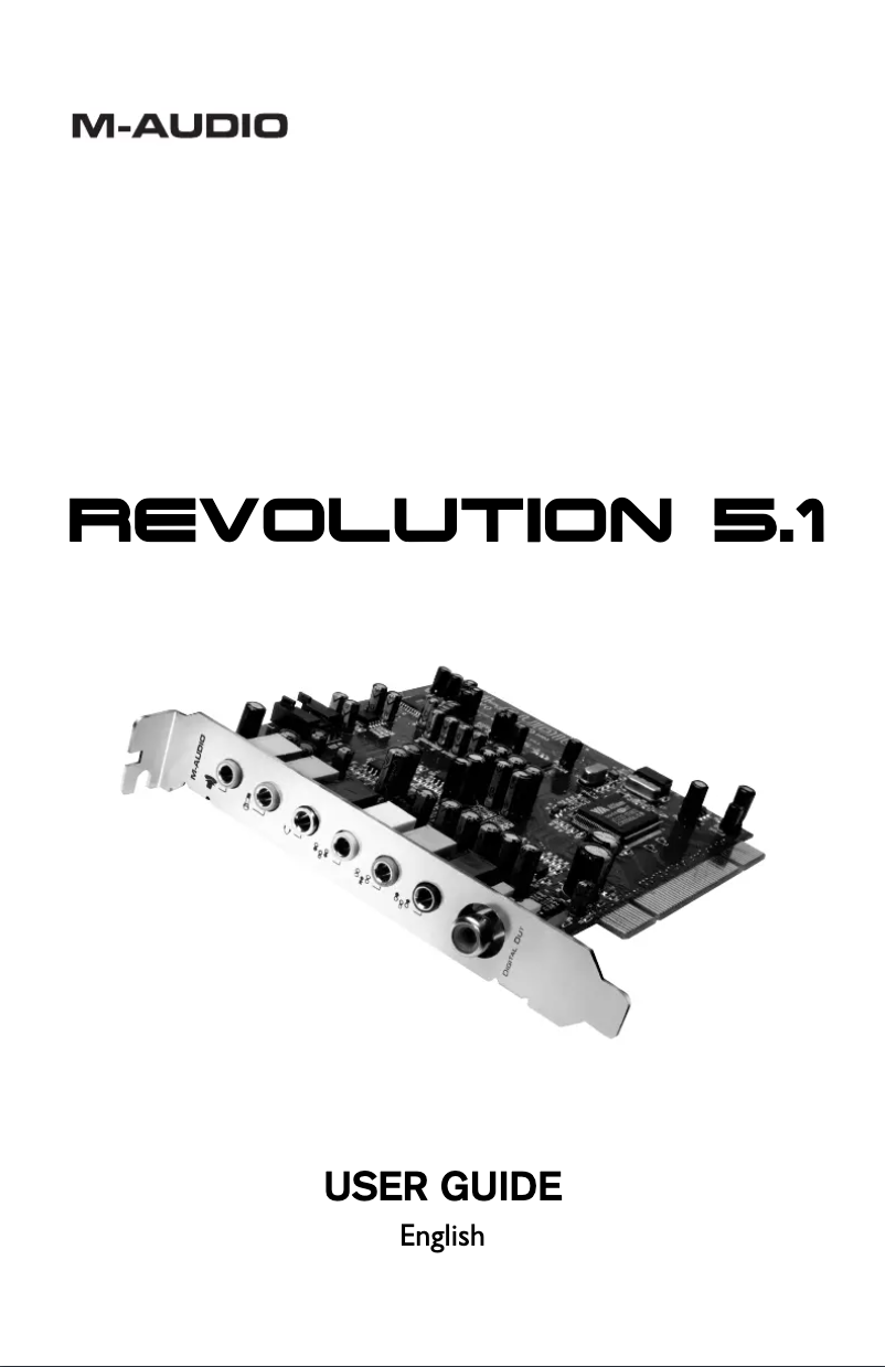 Image de la première page du manuel de l'appareil Revolution 5.1