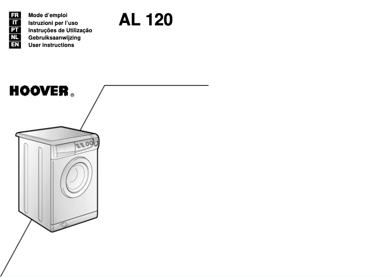 Page n°1 - Manuel utilisateur Hoover AL 120 11
