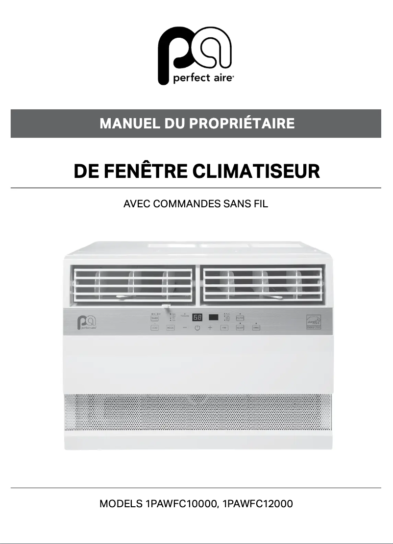 Page n°1 - Manuel utilisateur Perfect Aire 1PAWFC12000