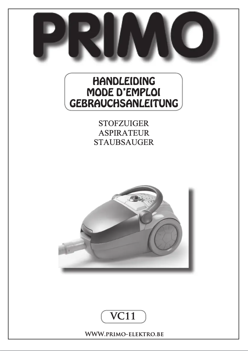 Page 1 de la notice Manuel utilisateur Primo VC11