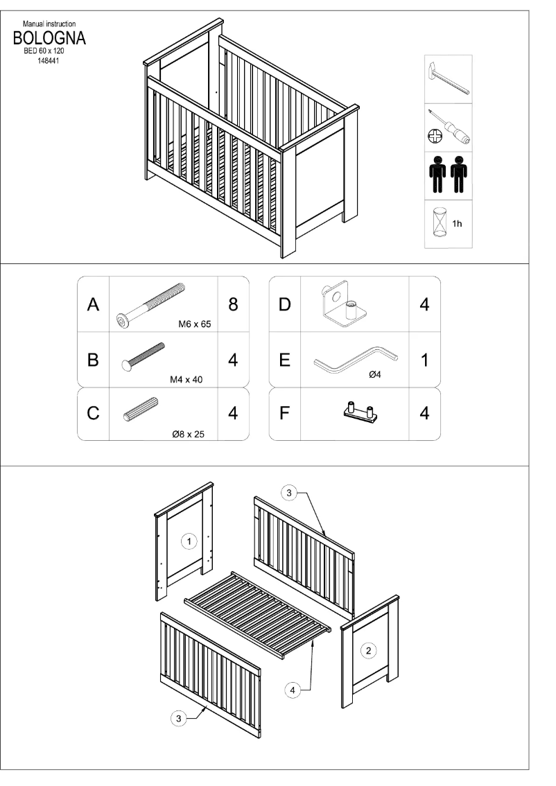 Page 1 de la notice Manuel utilisateur Bopita Bologna