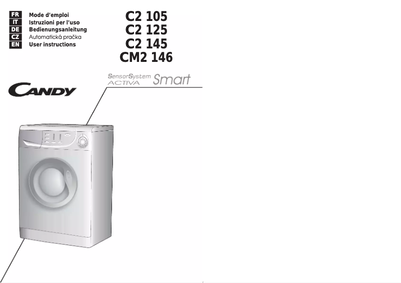 Page 1 de la notice Manuel utilisateur Candy C2 105-86S