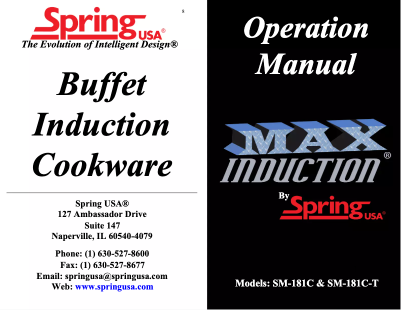 Page 1 de la notice Manuel utilisateur Spring USA SM-181C-T