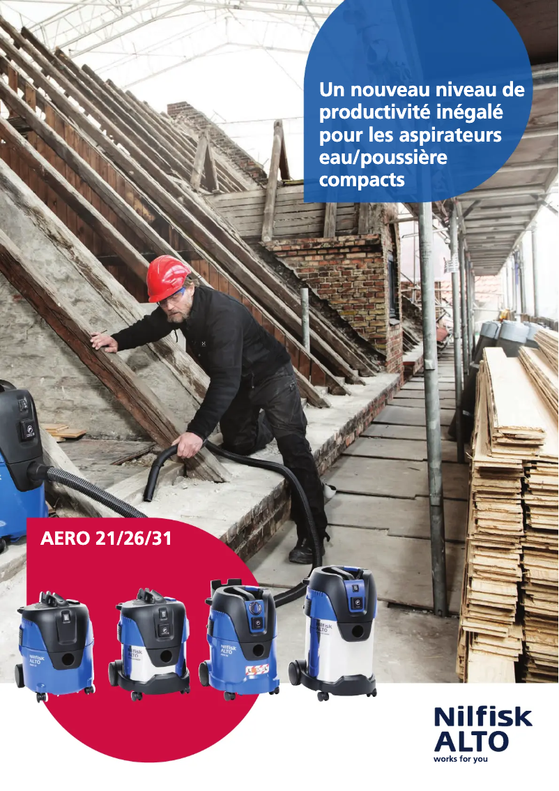 Page 1 de la notice Brochure Nilfisk AERO 21