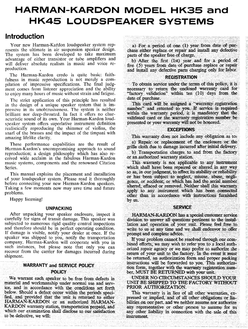 Image de la première page du manuel de l'appareil HK35