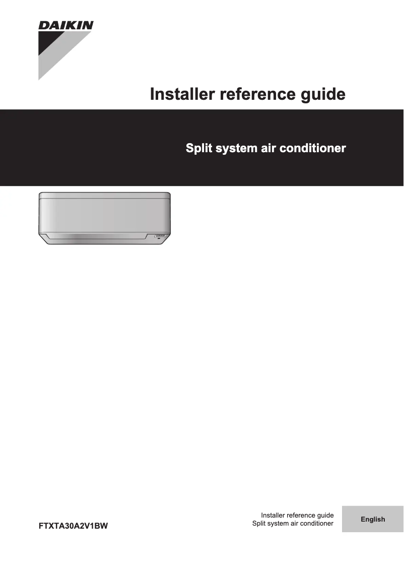 Página 1 del manual Guía de instalación Daikin FTXTA30A2V1BW