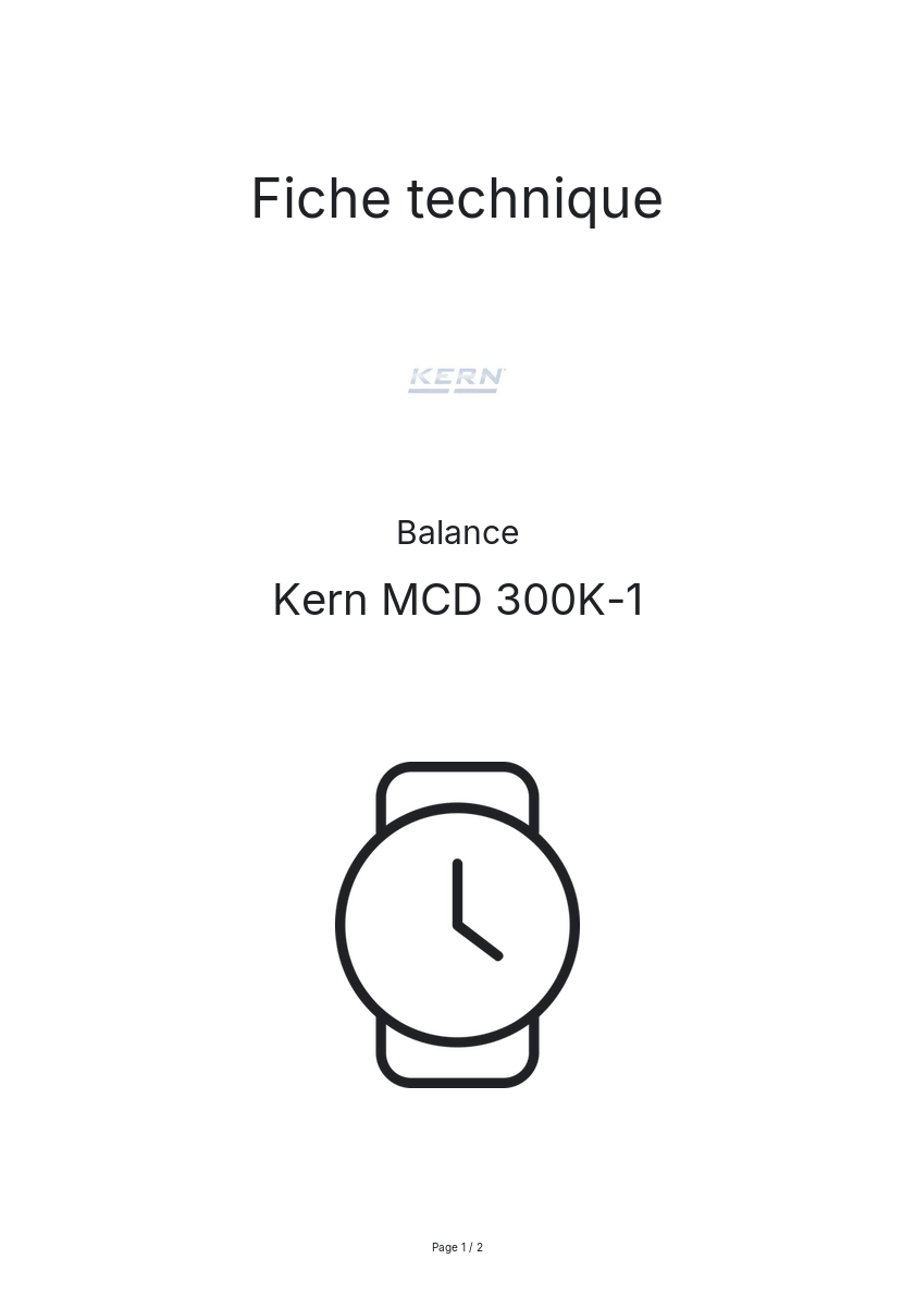 Image de la première page du manuel de l'appareil MCD 300K-1