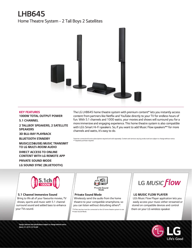 Image de la première page du manuel de l'appareil LHB645