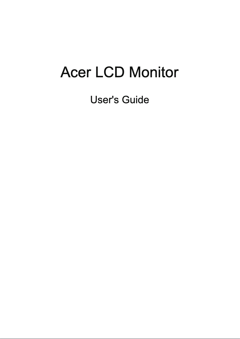 Page 1 de la notice Manuel utilisateur Acer ED340CUS3