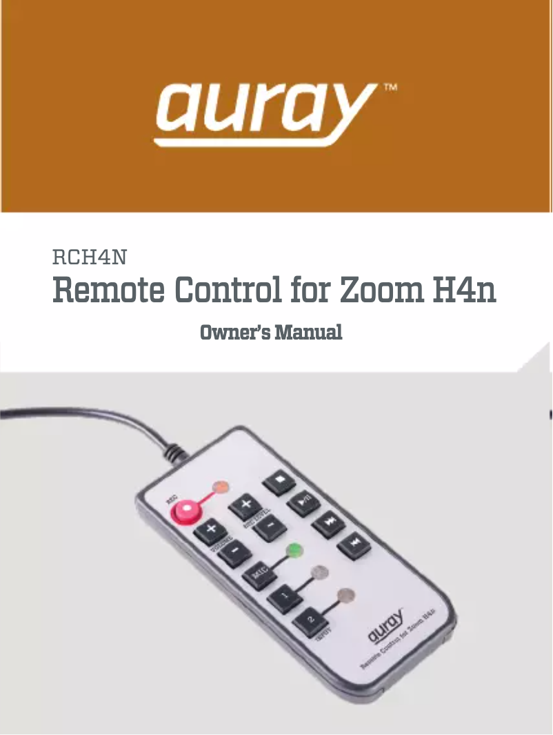 Page 1 de la notice Manuel utilisateur Auray RCH4N