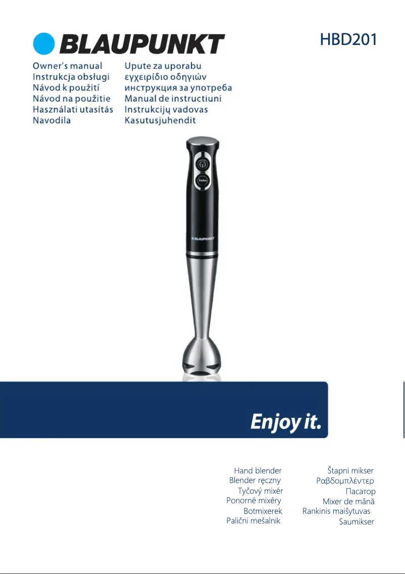 Page n°1 - Manuel utilisateur Blaupunkt HBD201