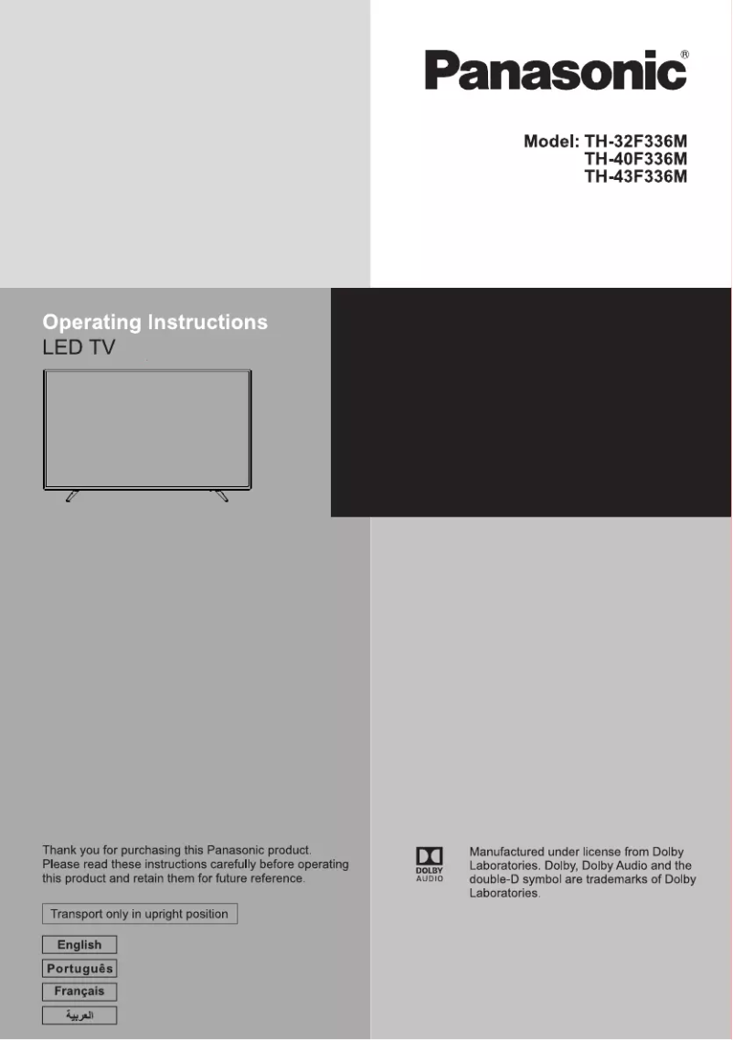 Imagen de la primera página del manual del dispositivo TH-32F336M