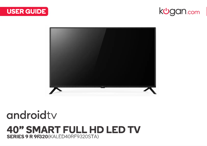 Page 1 de la notice Manuel utilisateur Kogan Series 9 RF9320