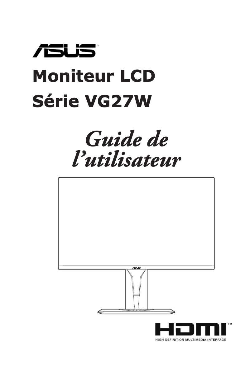 Image de la première page du manuel de l'appareil TUF Gaming VG27WQ