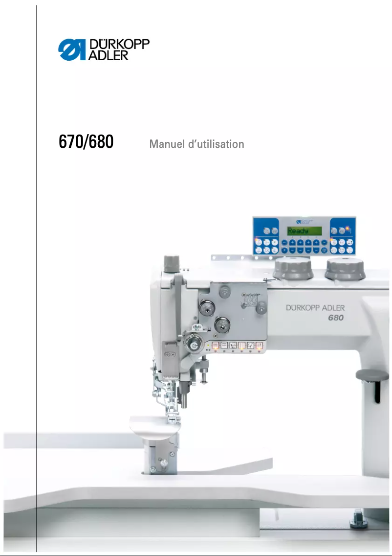 Page n°1 - Manuel utilisateur Dürkopp Adler 680