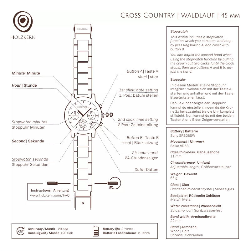 Image de la première page du manuel de l'appareil Waldbeere