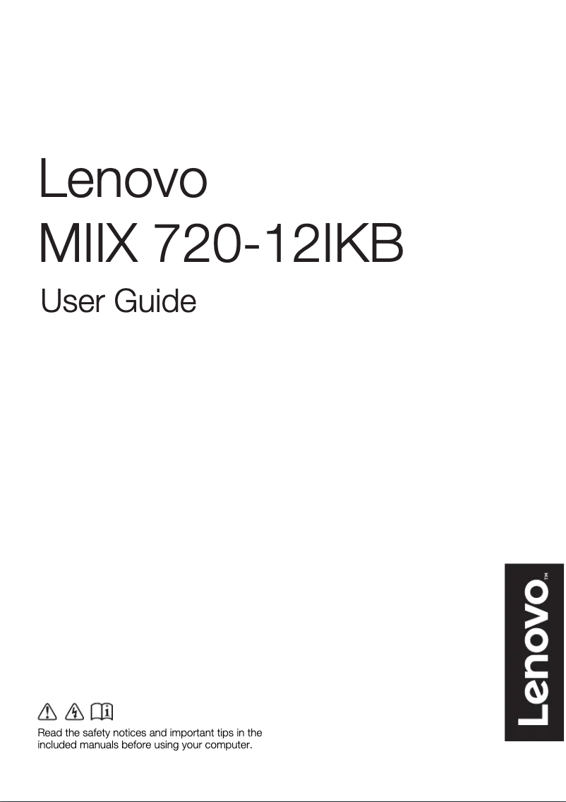 Page n°1 - Manuel utilisateur Lenovo Miix 720