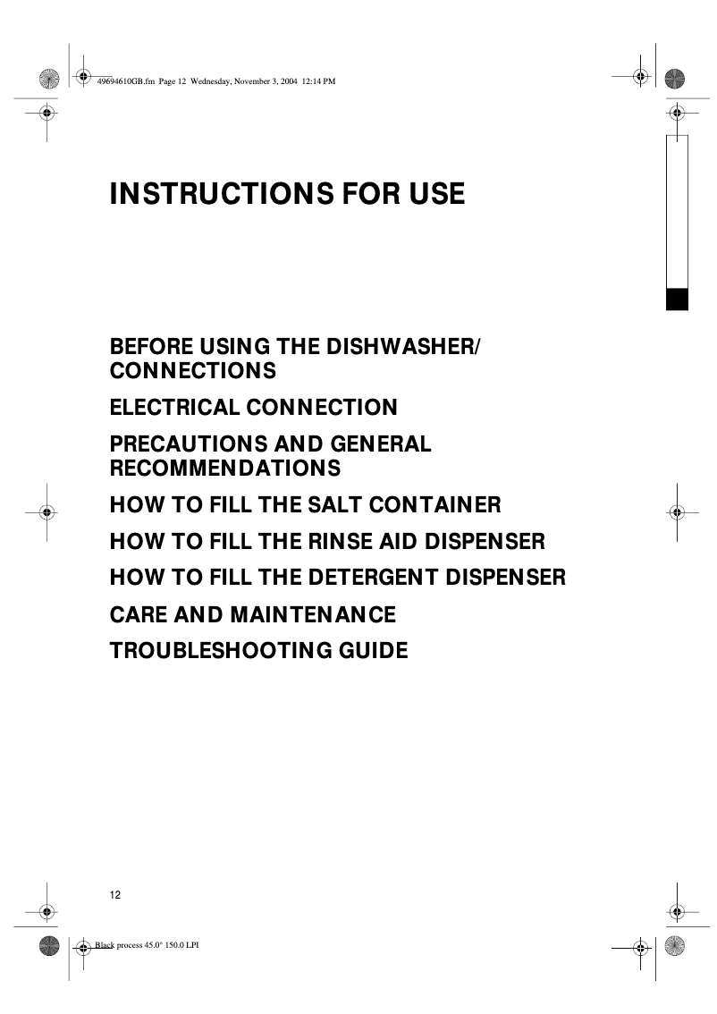 Image de la première page du manuel de l'appareil GMX 5997