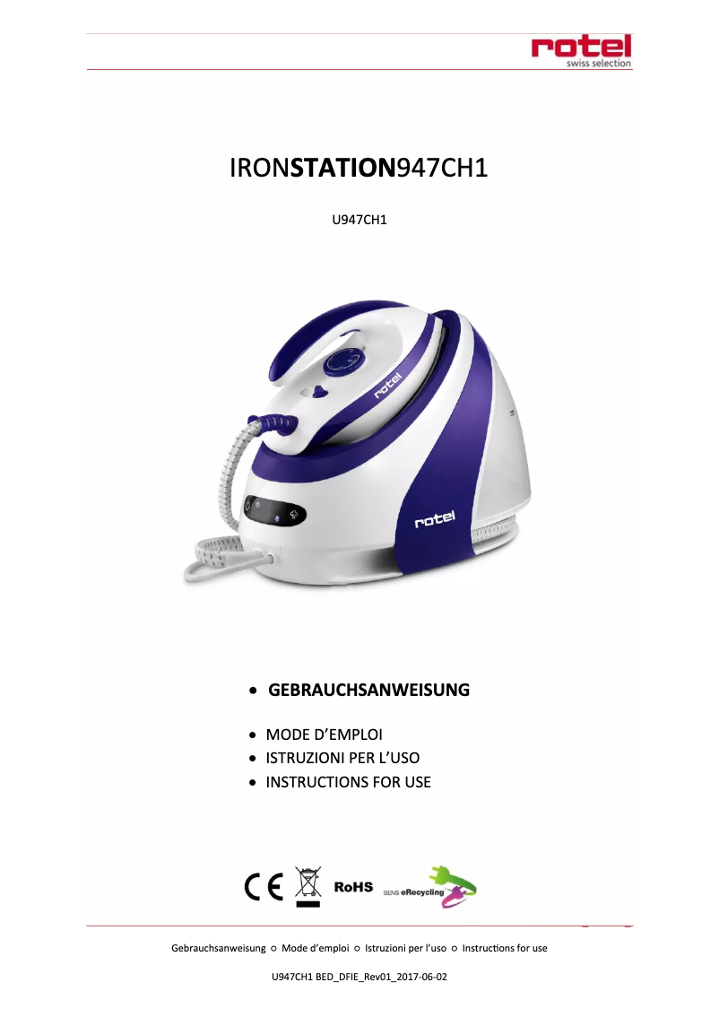 Página 1 del manual Manual de usuario Rotel U947CH1