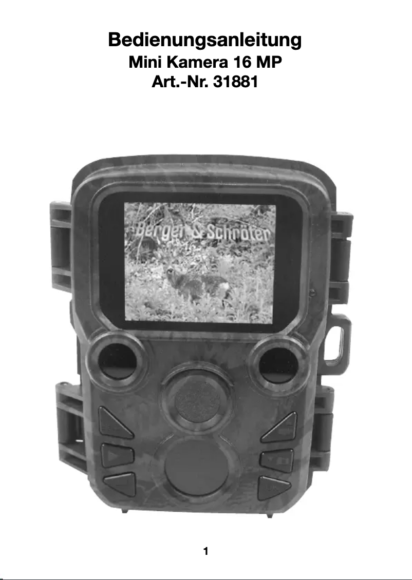 Page 1 de la notice Manuel utilisateur Berger & Schröter 31881