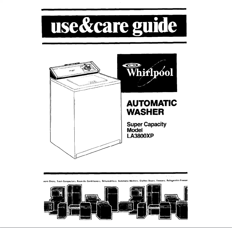 Image de la première page du manuel de l'appareil LA3800XP