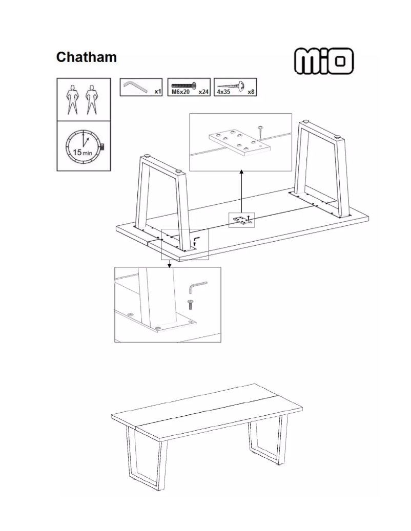 Page 1 de la notice Manuel utilisateur Mio Chatham