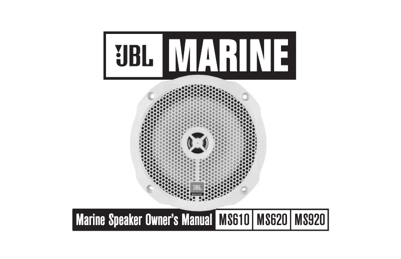Page 1 de la notice Manuel utilisateur JBL Marine MS620