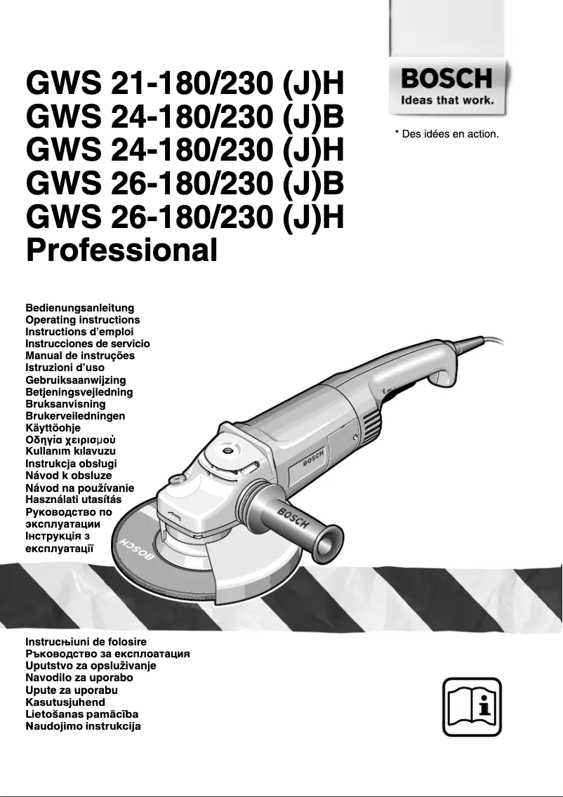 Página 1 del manual Manual de usuario Bosch GWS 21-230 JHV Professional
