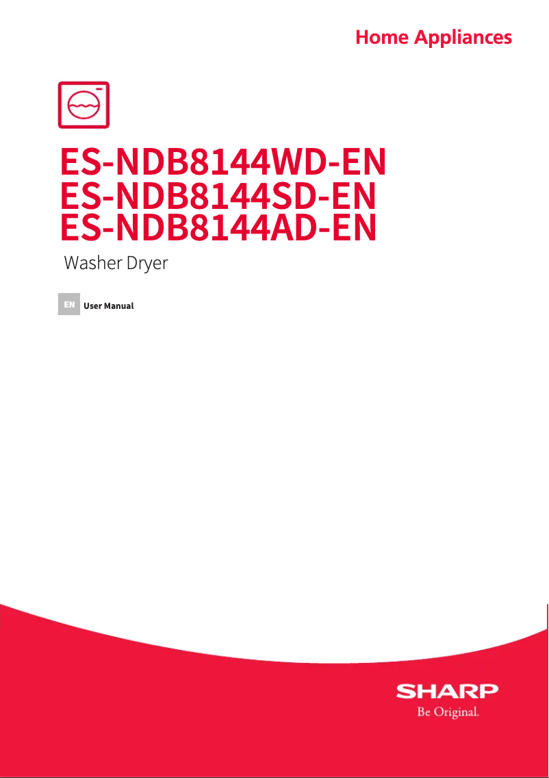 Page 1 of the manual User Manual Sharp ES-NDB8144SD-EN