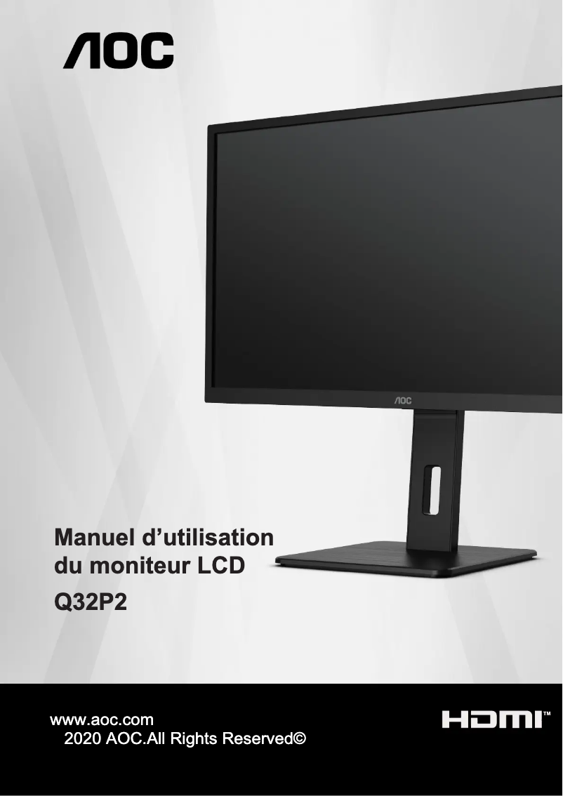 Page n°1 - Manuel utilisateur AOC Q32P2