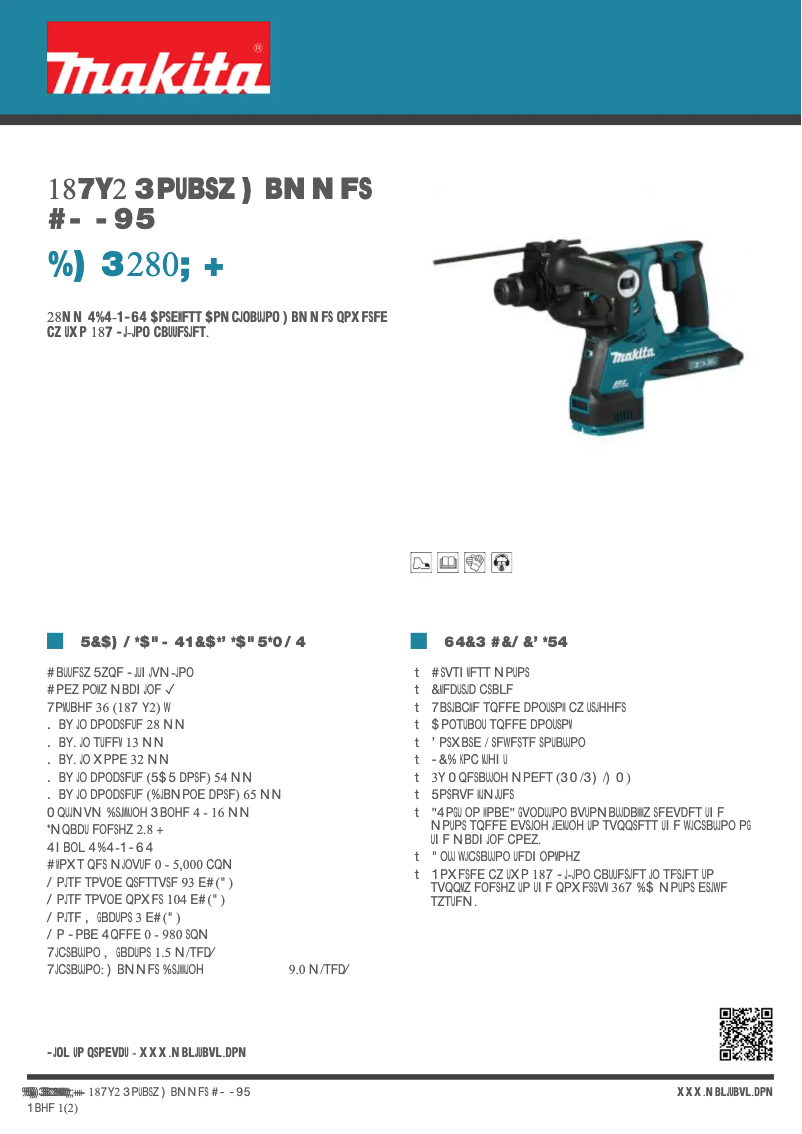 Image de la première page du manuel de l'appareil DHR280ZJ