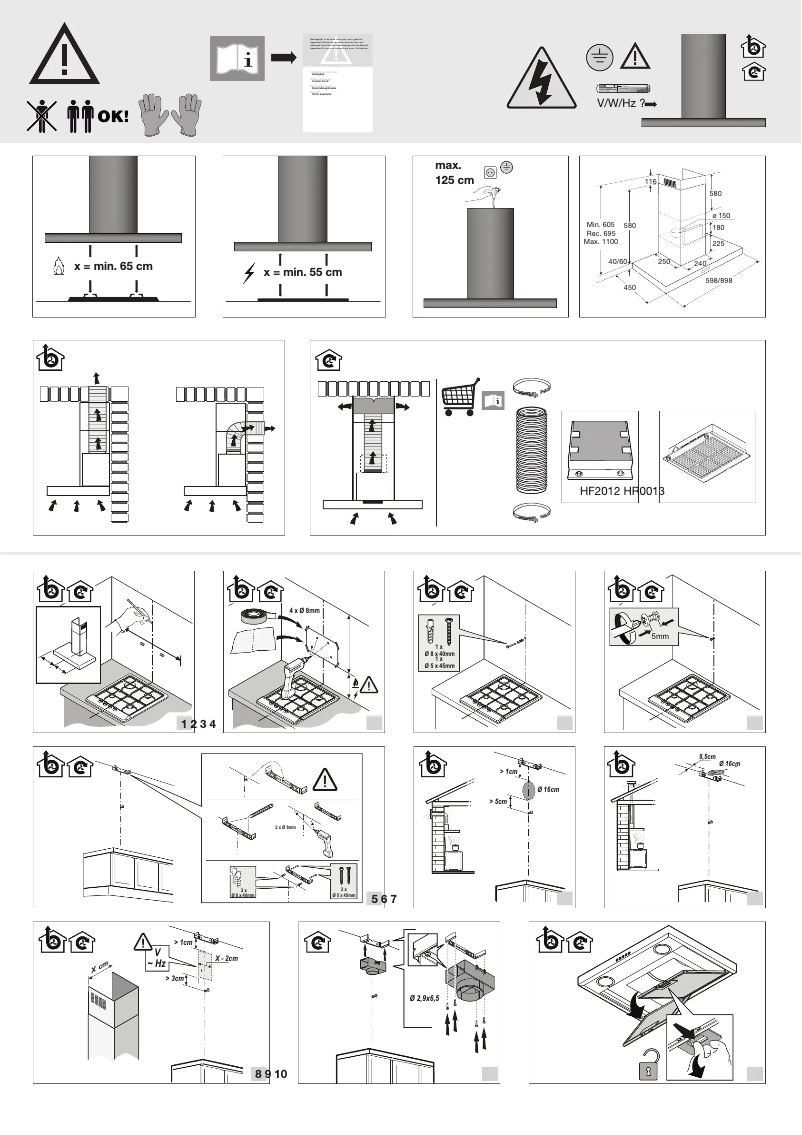 Page 1 de la notice Guide d'installation Atag WS90211JM