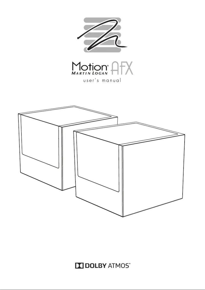 Page n°1 - Manuel utilisateur Martin Logan Motion AFX