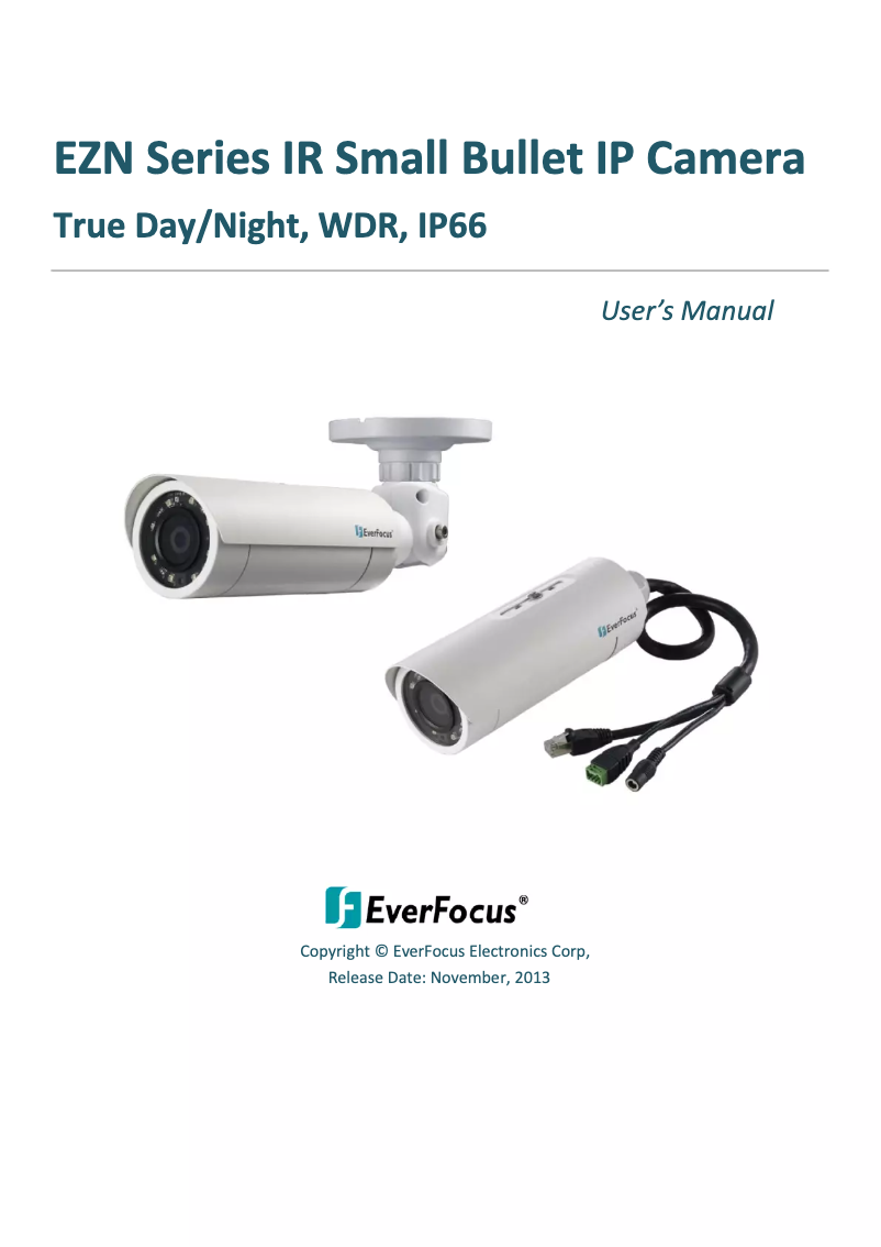 Page n°1 - Manuel utilisateur EverFocus EZN1260