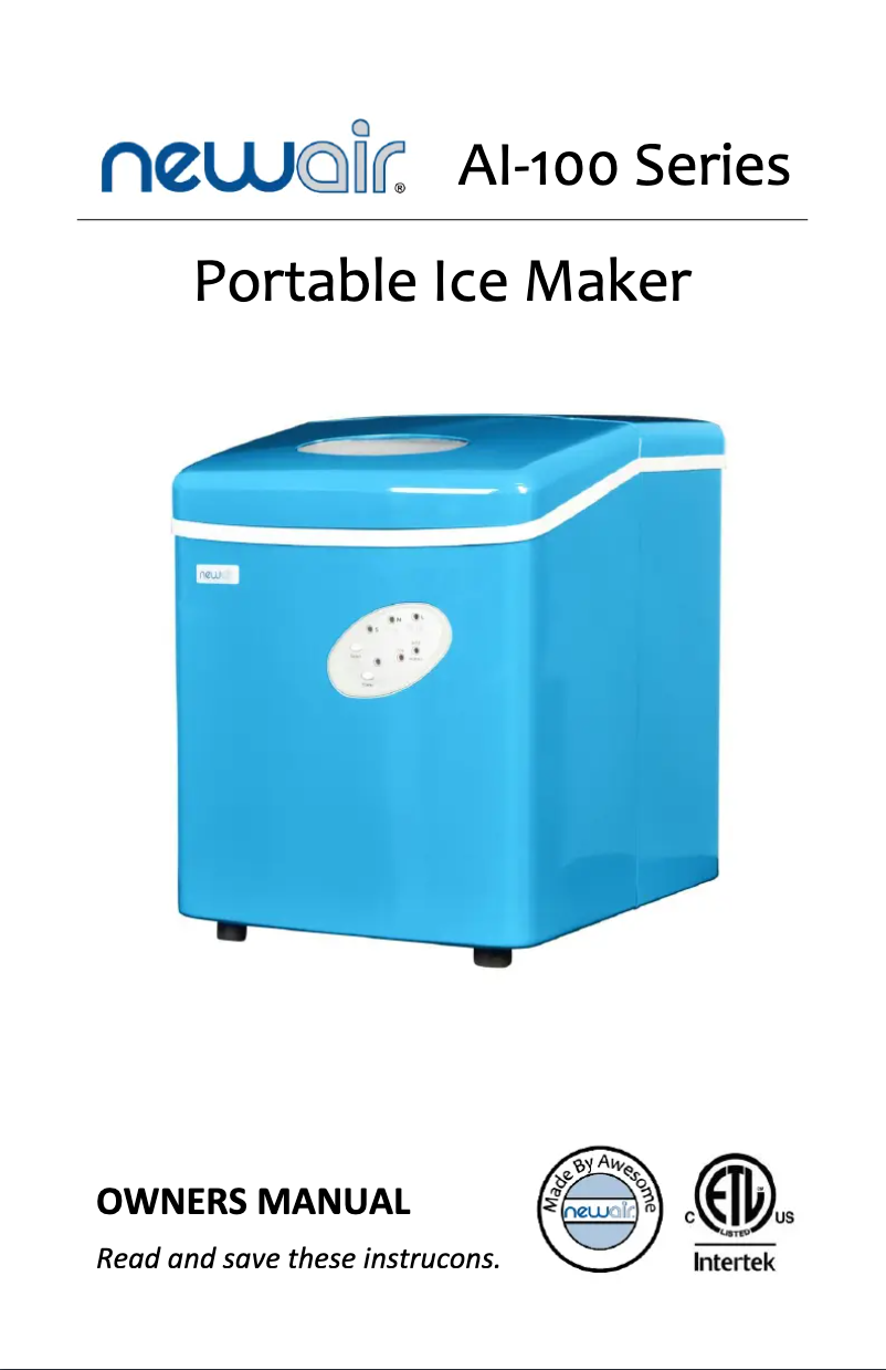Page 1 de la notice Manuel utilisateur NewAir AI-100CB